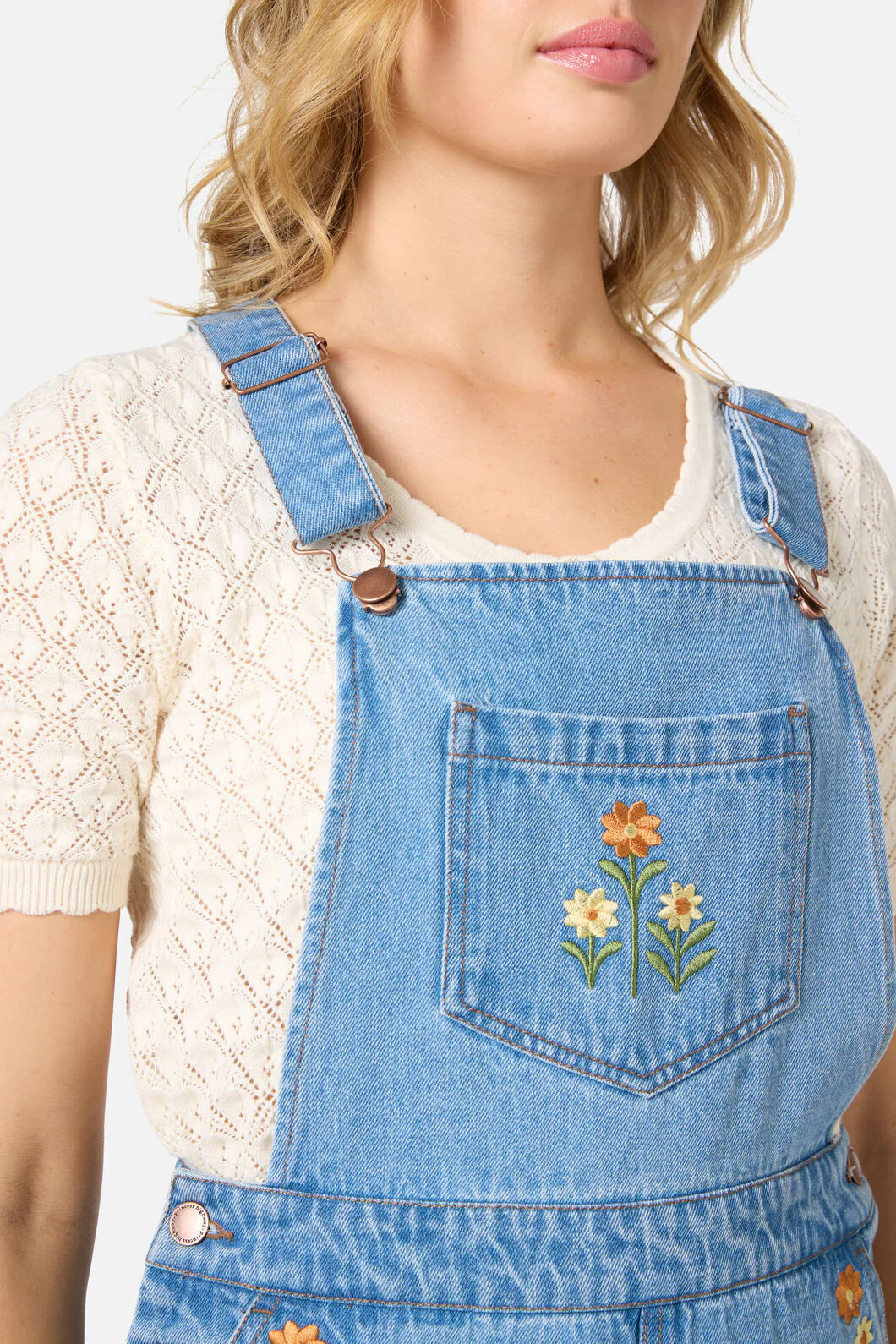 Cleo Embroidered Short Overall - Image 5