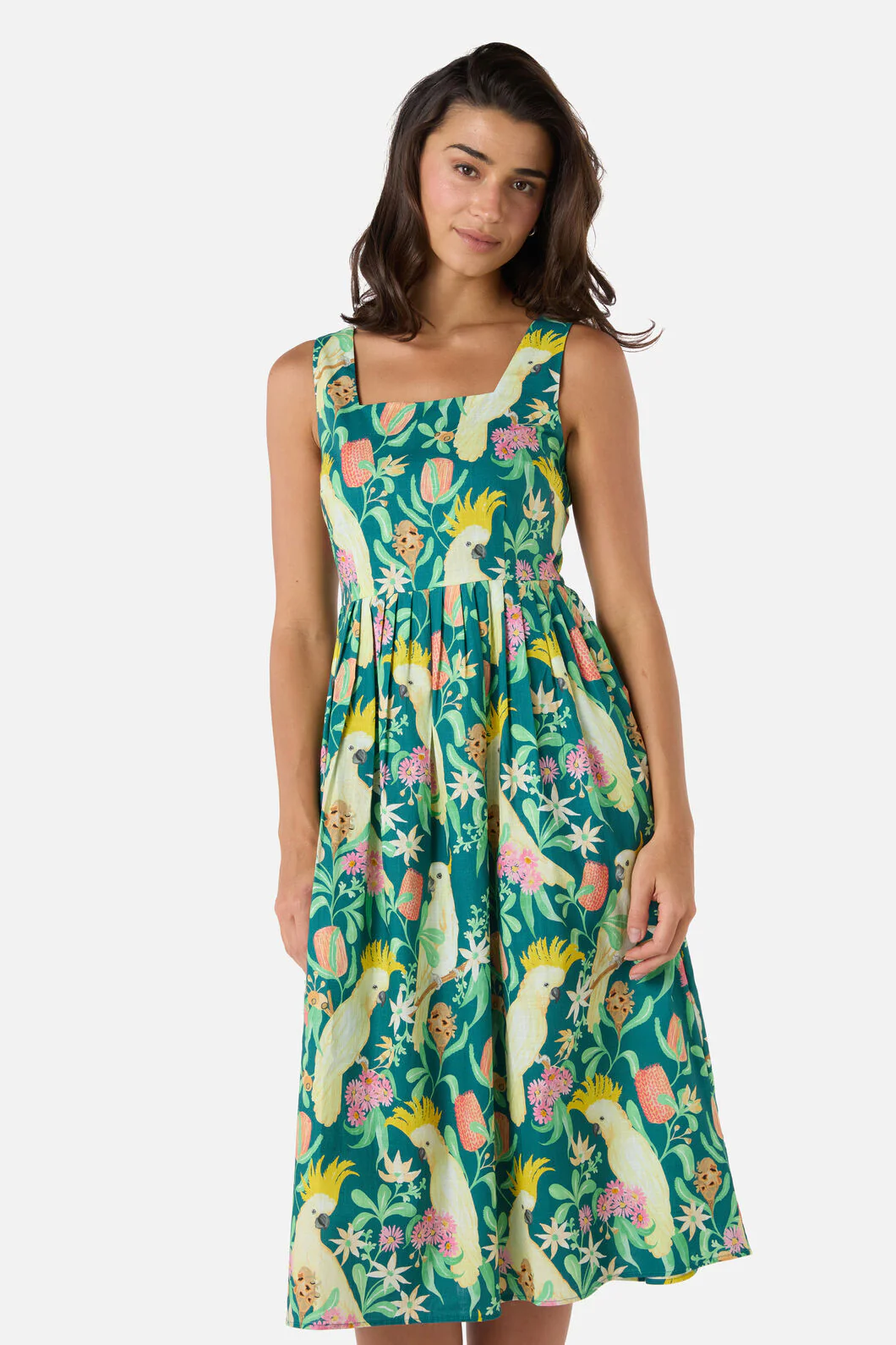 Cockatoo & Flora Midi Dress - Image 3