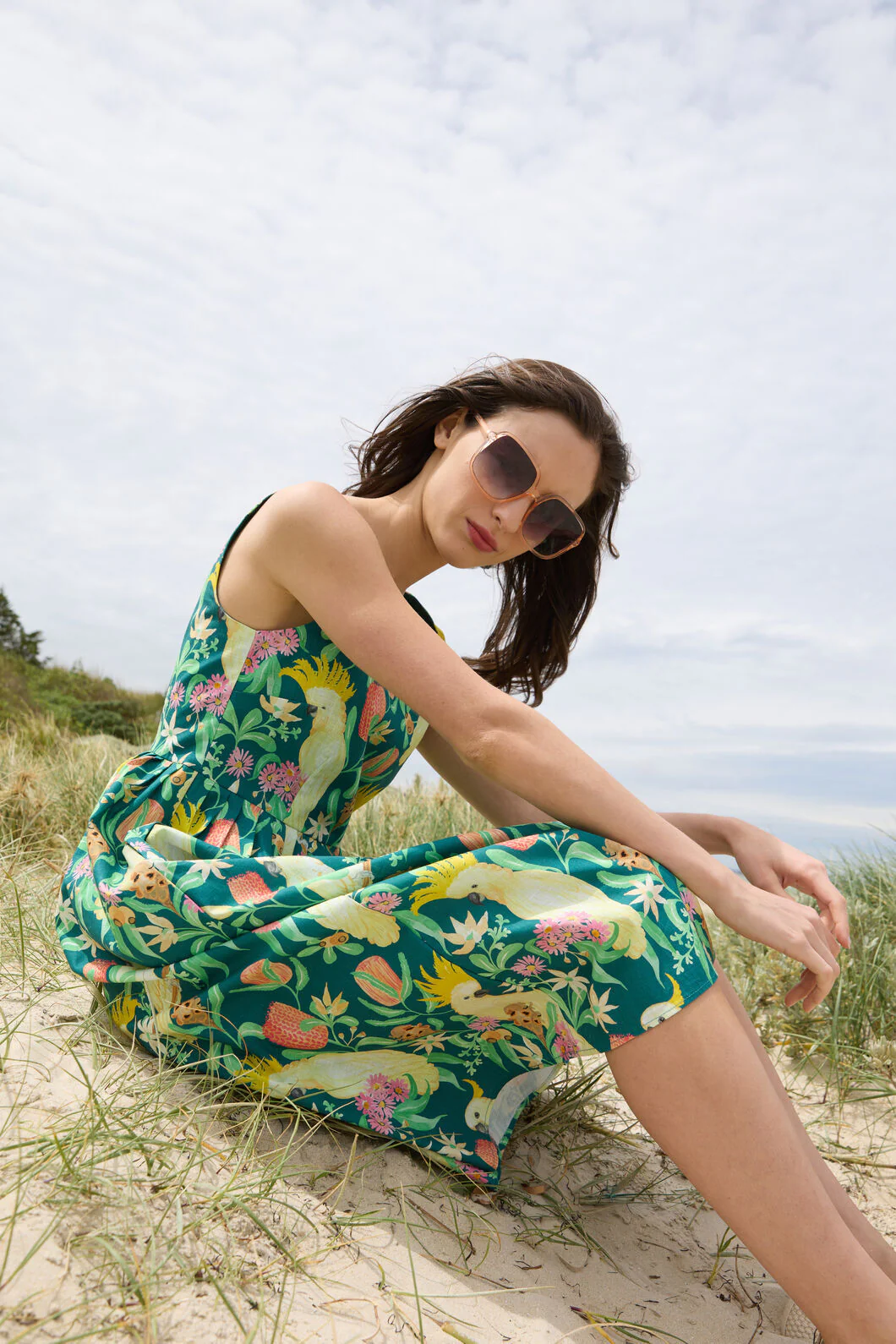 Cockatoo & Flora Midi Dress - Image 4