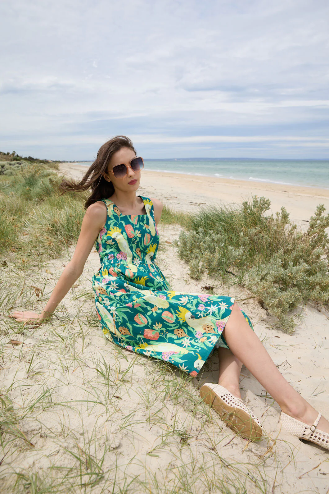 Cockatoo & Flora Midi Dress - Image 6