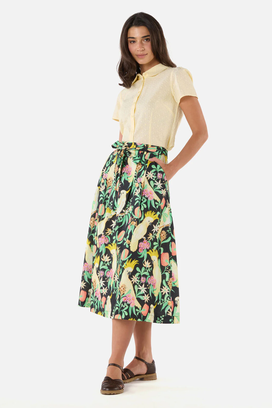 Cockatoo & Flora Midi Skirt - Image 3