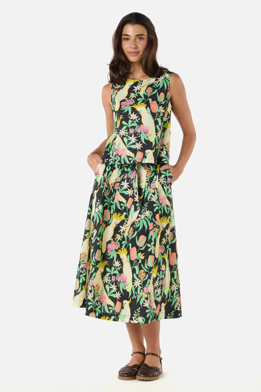 Cockatoo & Flora Midi Skirt - Image 5