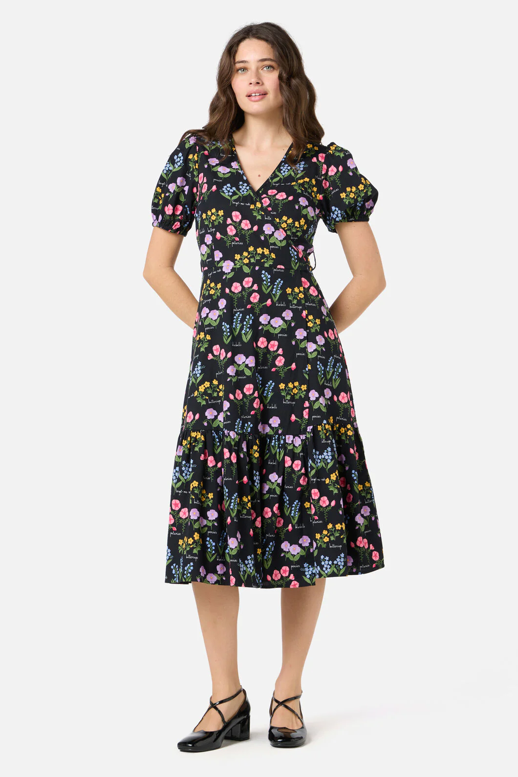 Cottage Garden Midi Wrap Dress - Image 2