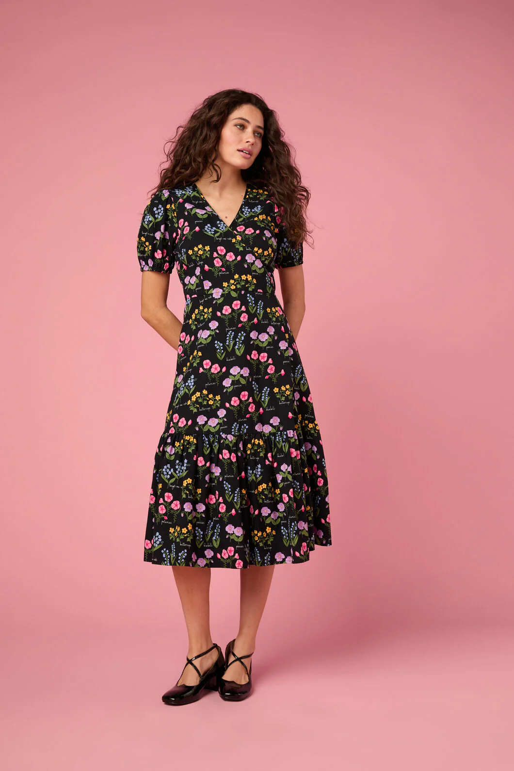 Cottage Garden Midi Wrap Dress - Image 3