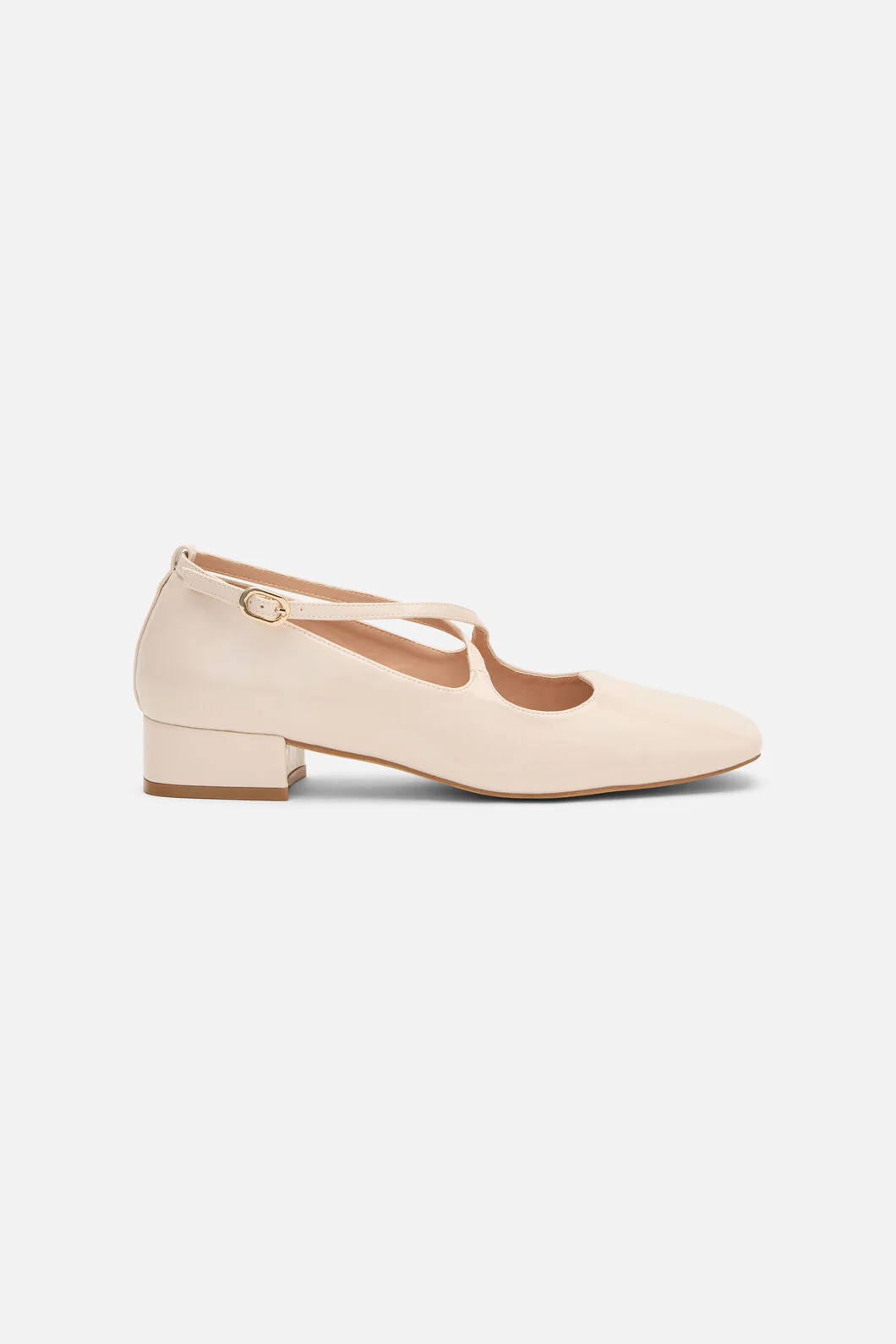 Cream Patent Heart Heel - Image 2
