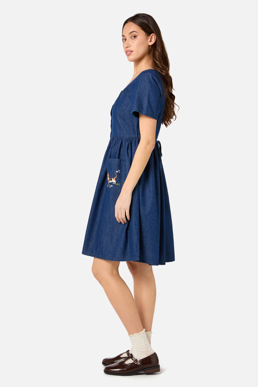 Cute Dogs Embroidered Dress - Image 5