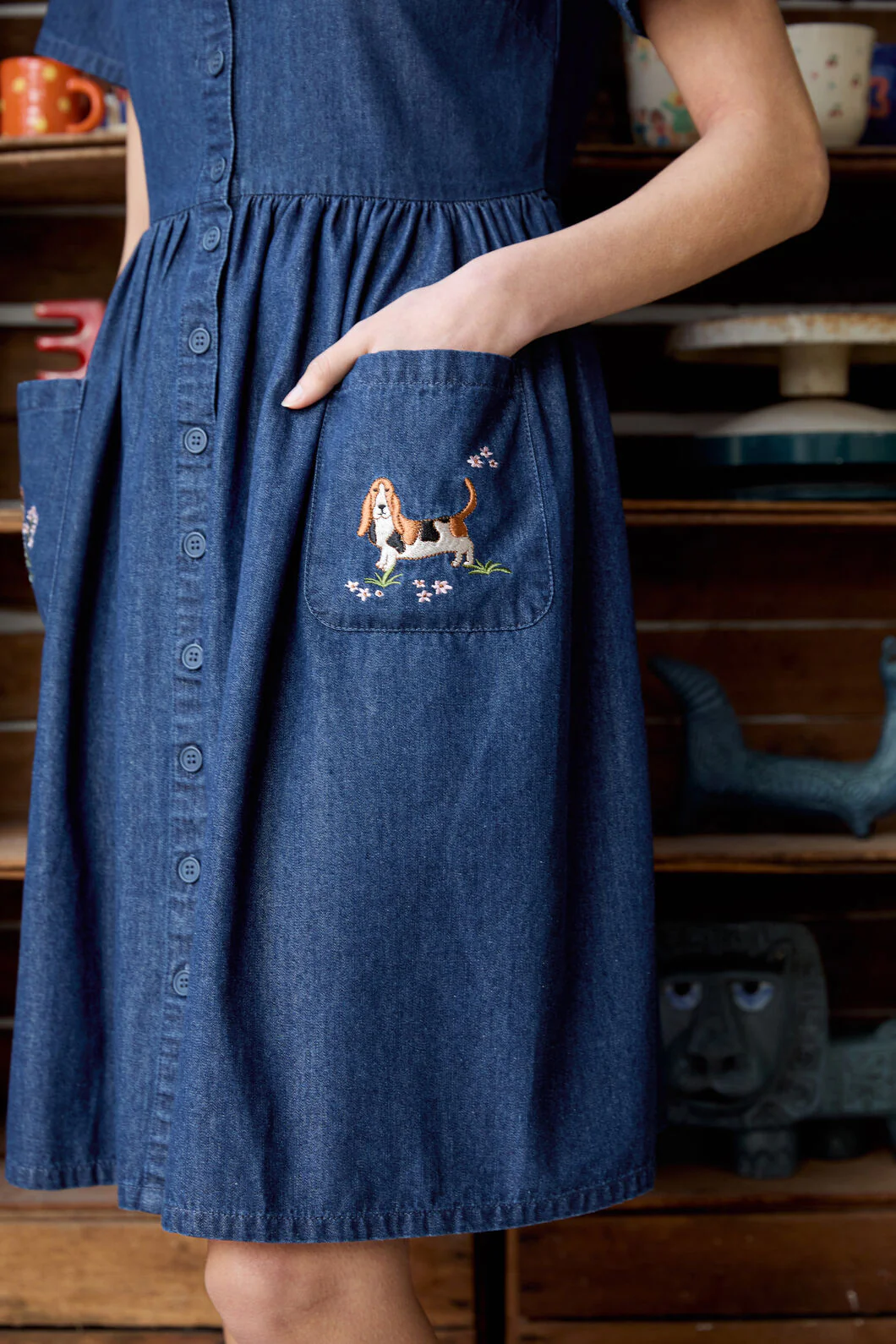 Cute Dogs Embroidered Dress - Image 6