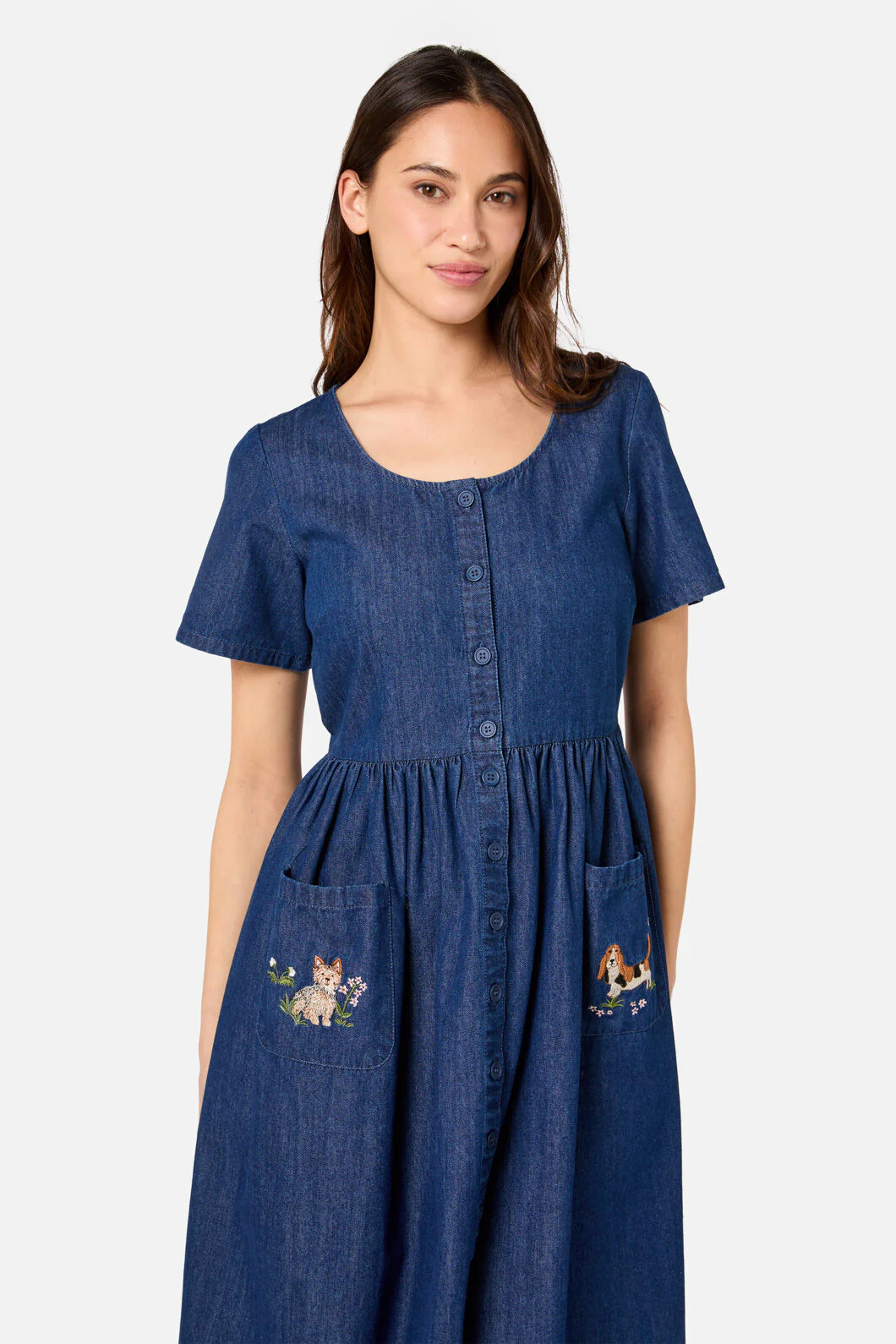 Cute Dogs Embroidered Dress - Image 8