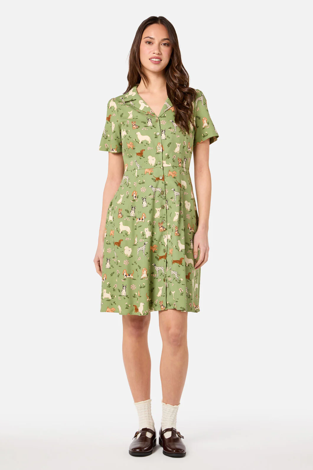 Cute Dogs Shirt Dress - Image 2