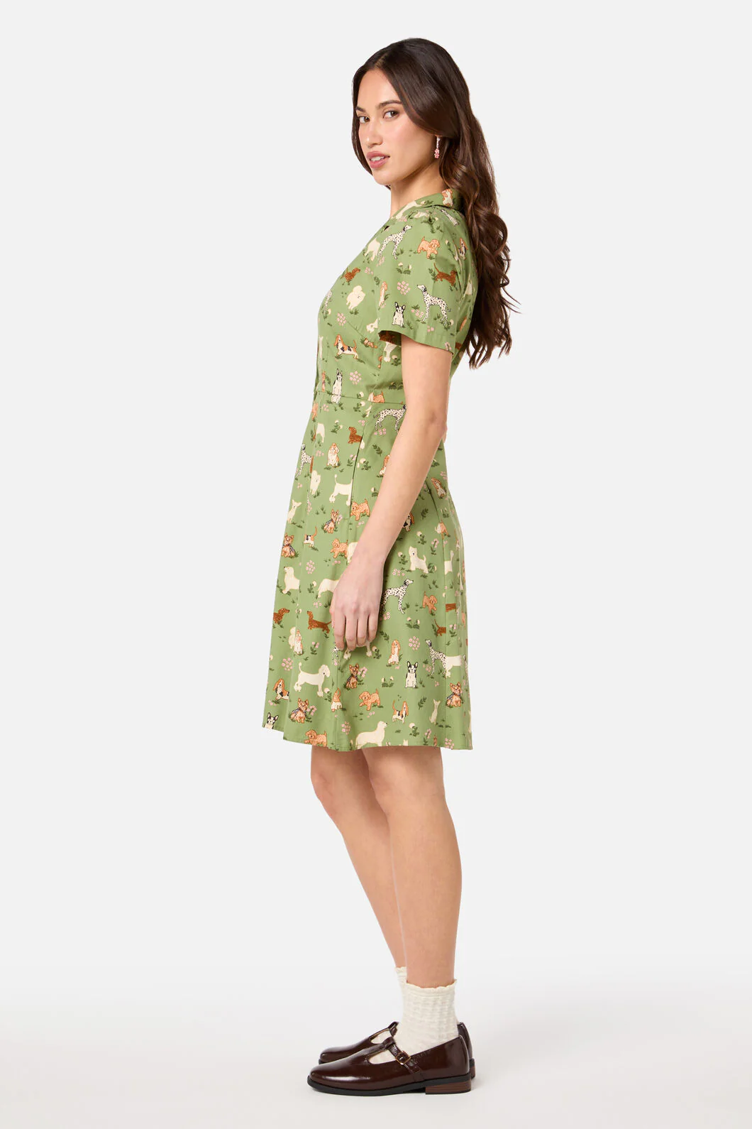 Cute Dogs Shirt Dress - Image 3
