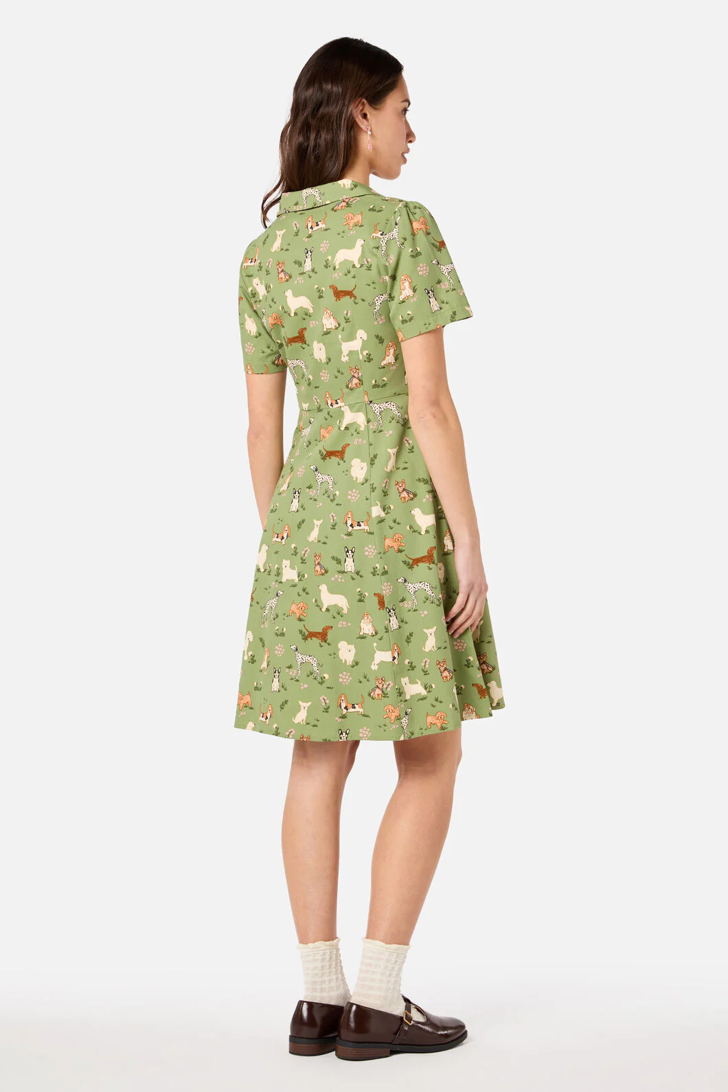 Cute Dogs Shirt Dress - Image 4
