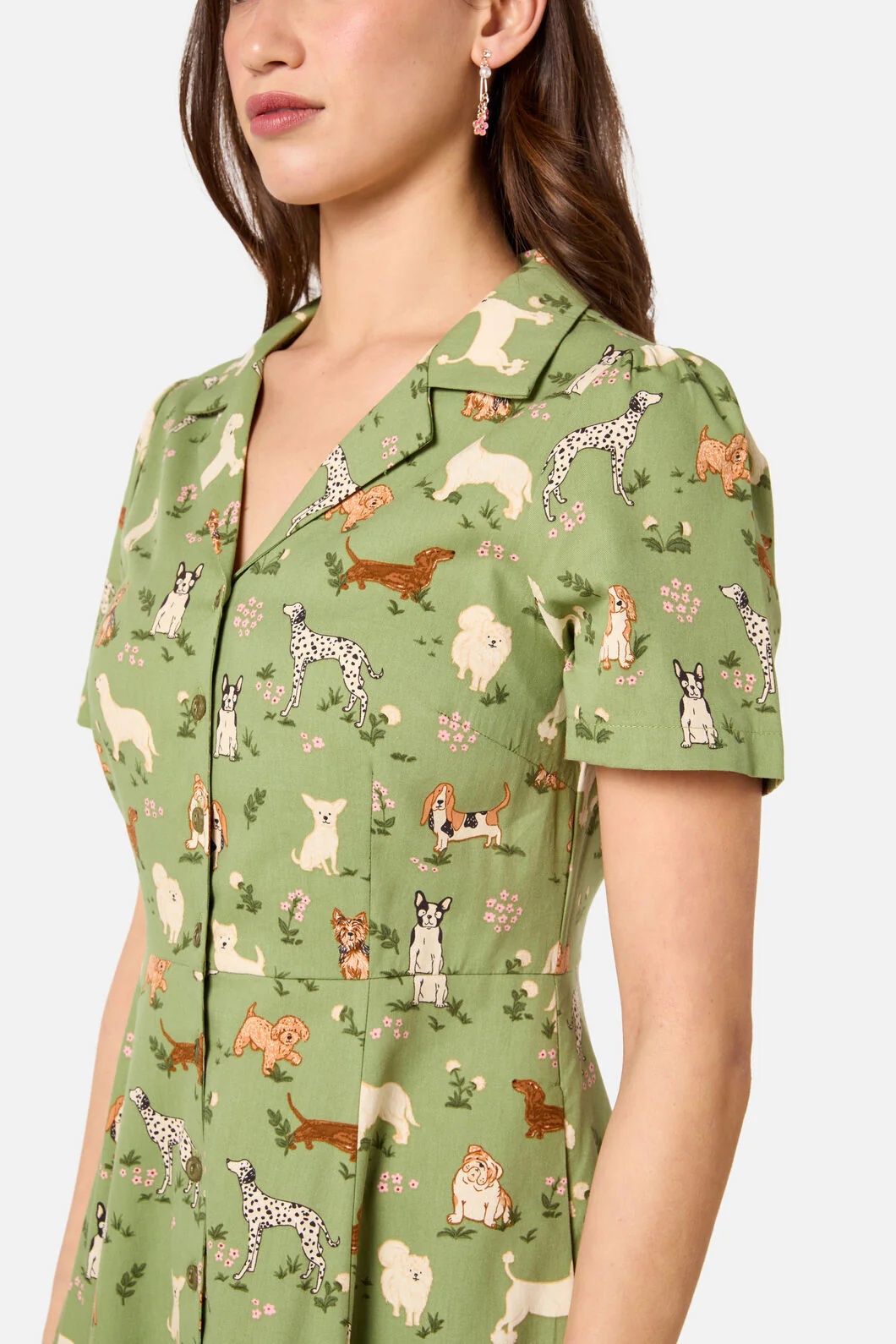 Cute Dogs Shirt Dress - Image 5