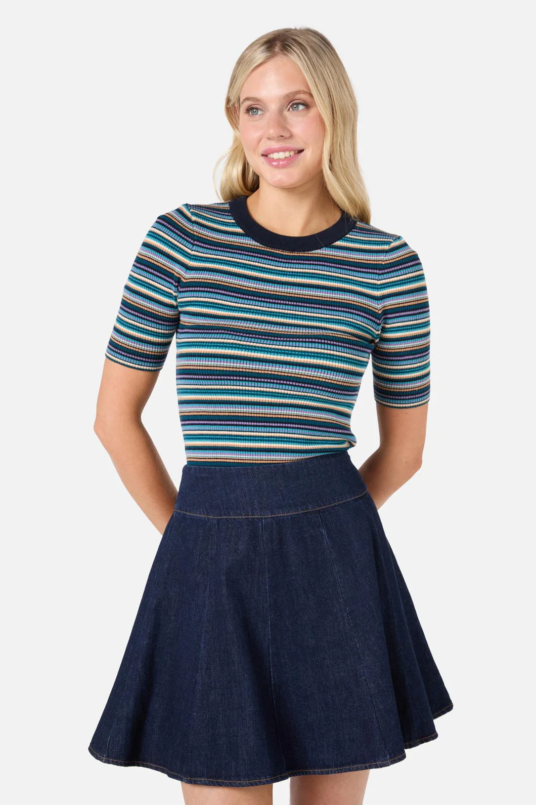 Cydney Stripe Rib Knit Top - Image 9