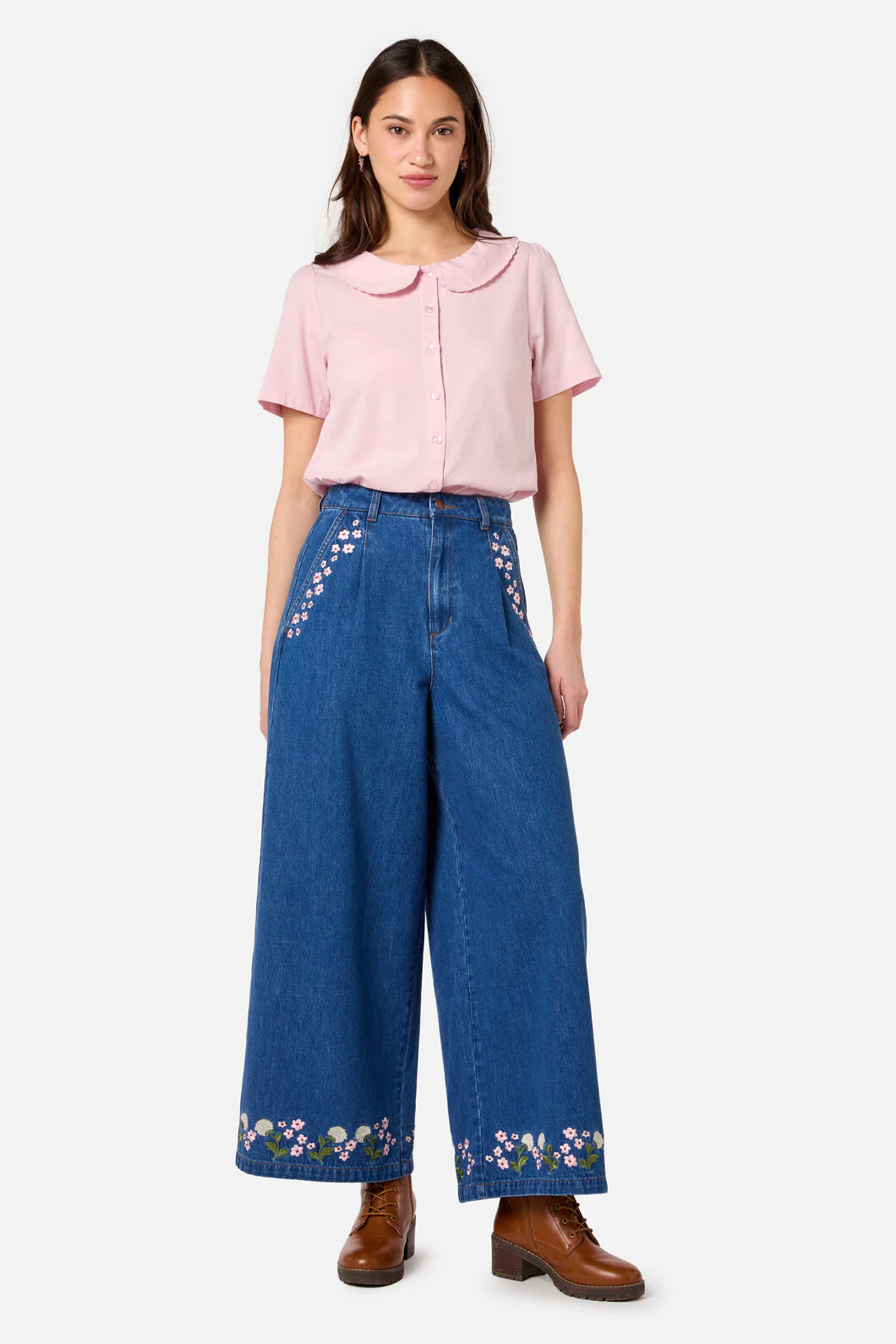 Dandelions Emb Denim Culotte - Image 2