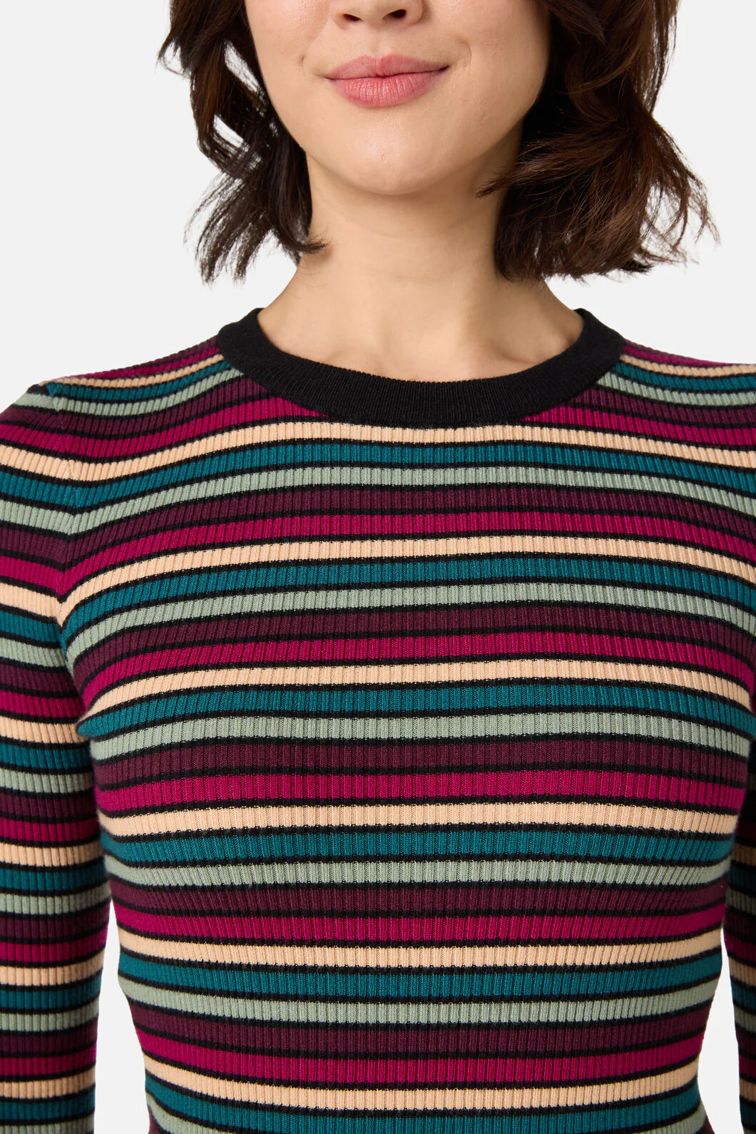 Darcy Stripe Rib Knit Top - Image 11