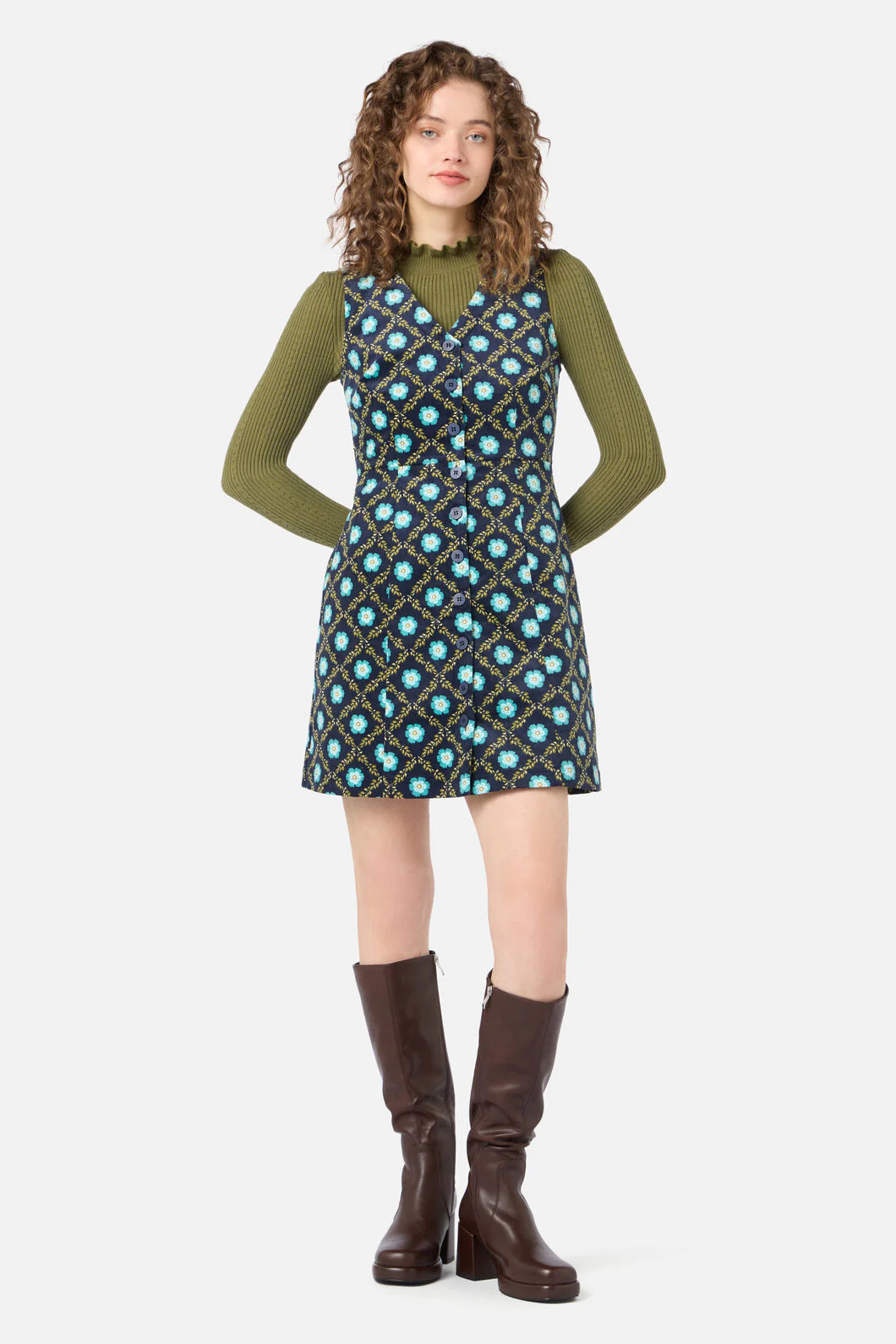 Delilah Cord Pinafore - Image 2