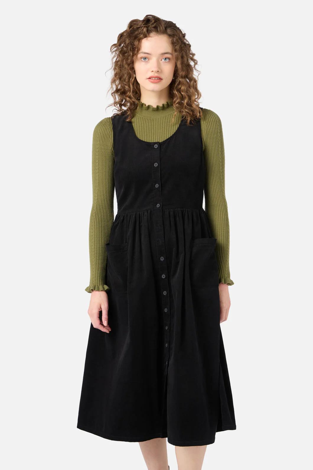 Demi Cord Pinafore Dress - Image 10
