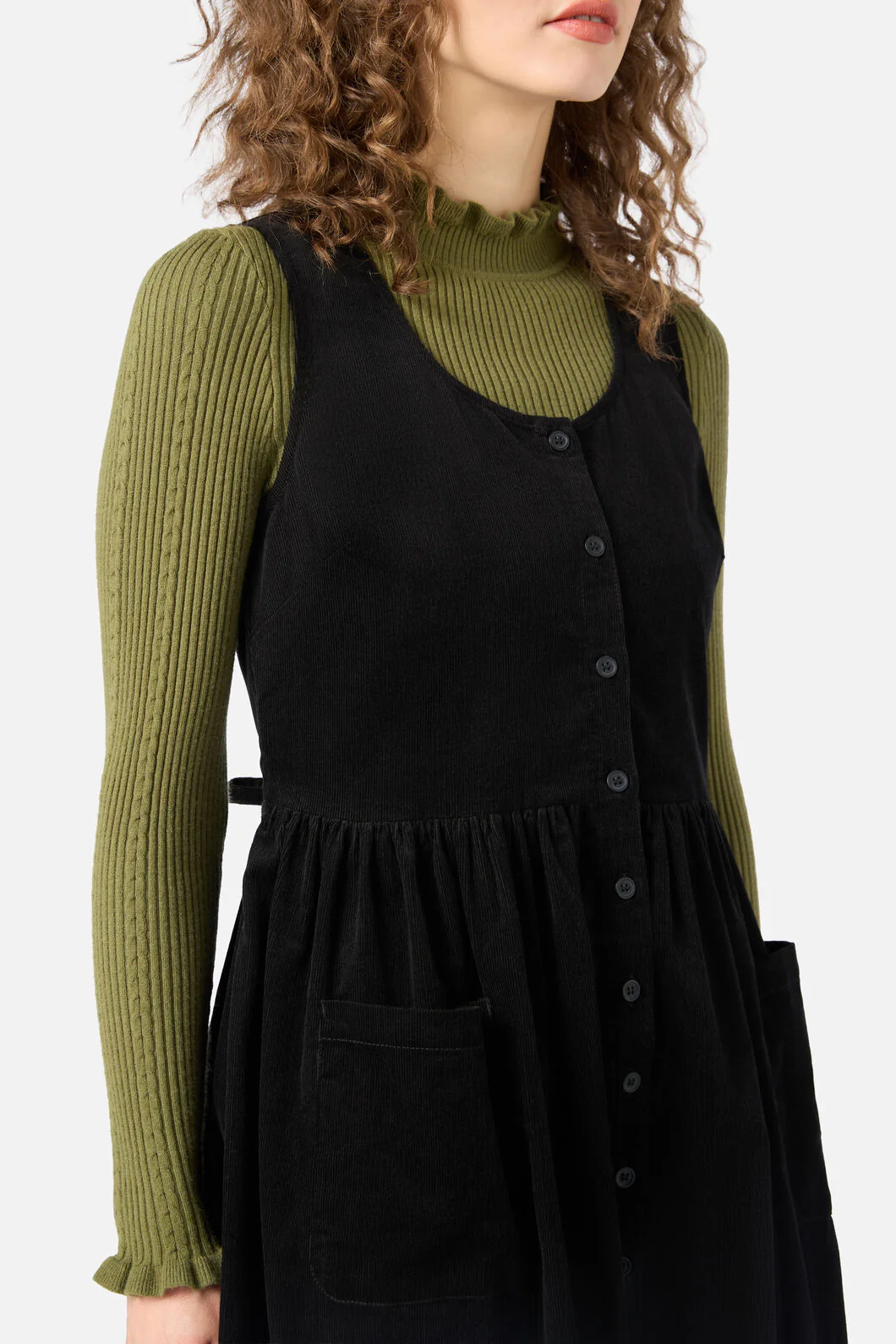 Demi Cord Pinafore Dress - Image 11