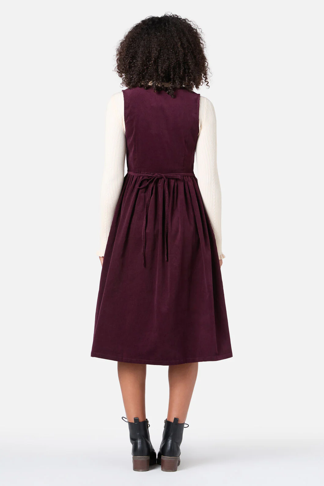 Demi Cord Pinafore Dress - Image 4