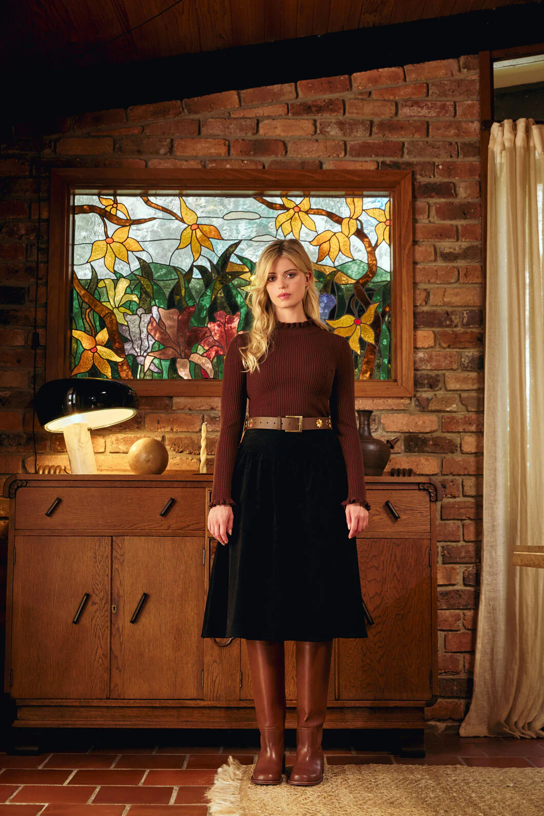 Demi Cord Yoke Skirt