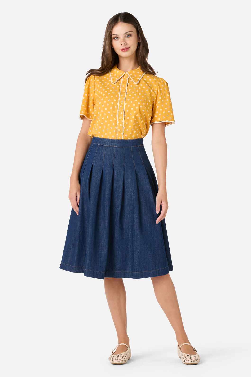 Ditsy Daisy Retro Blouse - Image 3