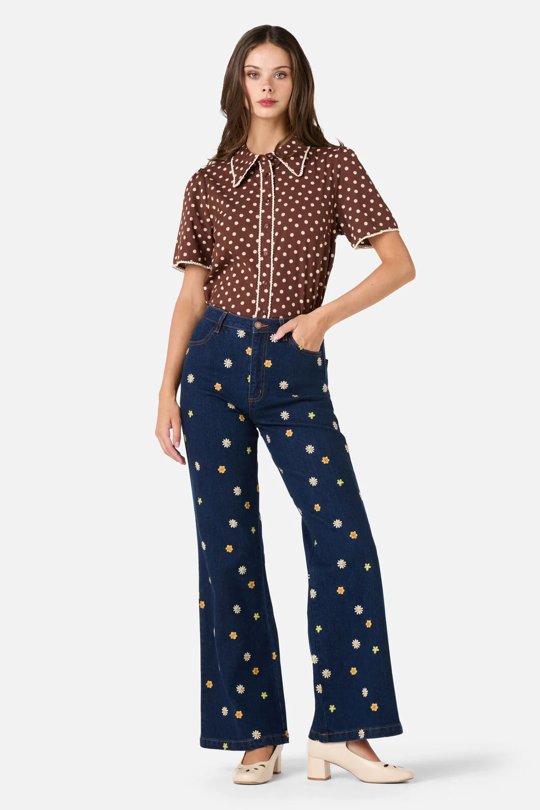 Ditsy Daisy Retro Blouse - Image 9