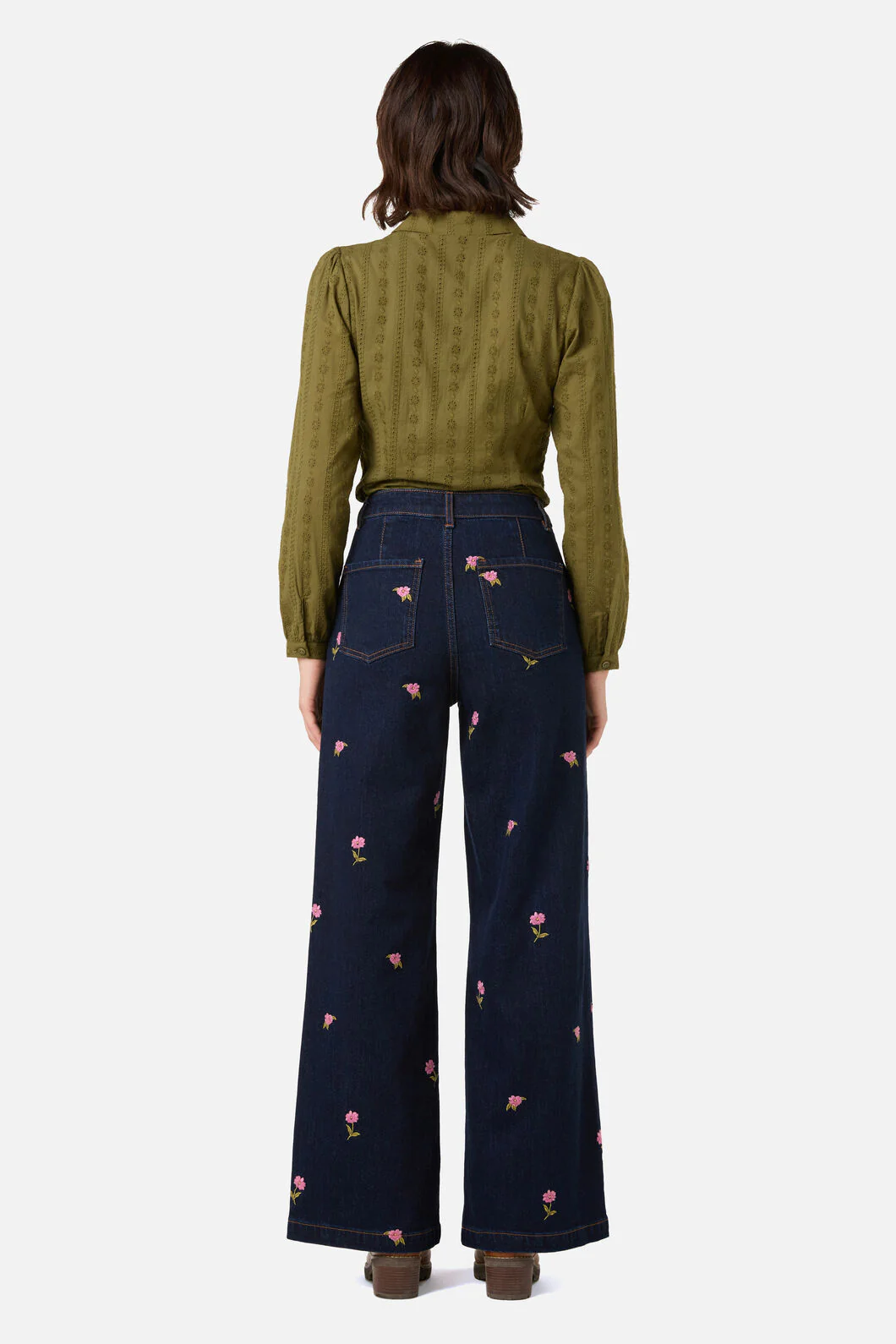Ditsy Flower Embroidered Jean - Image 3