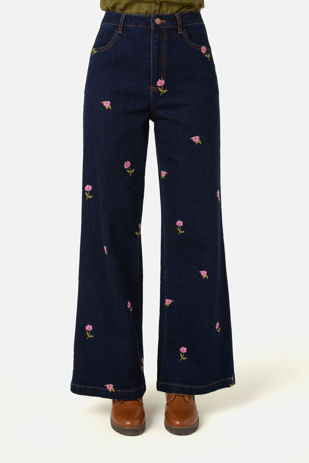 Ditsy Flower Embroidered Jean - Image 4