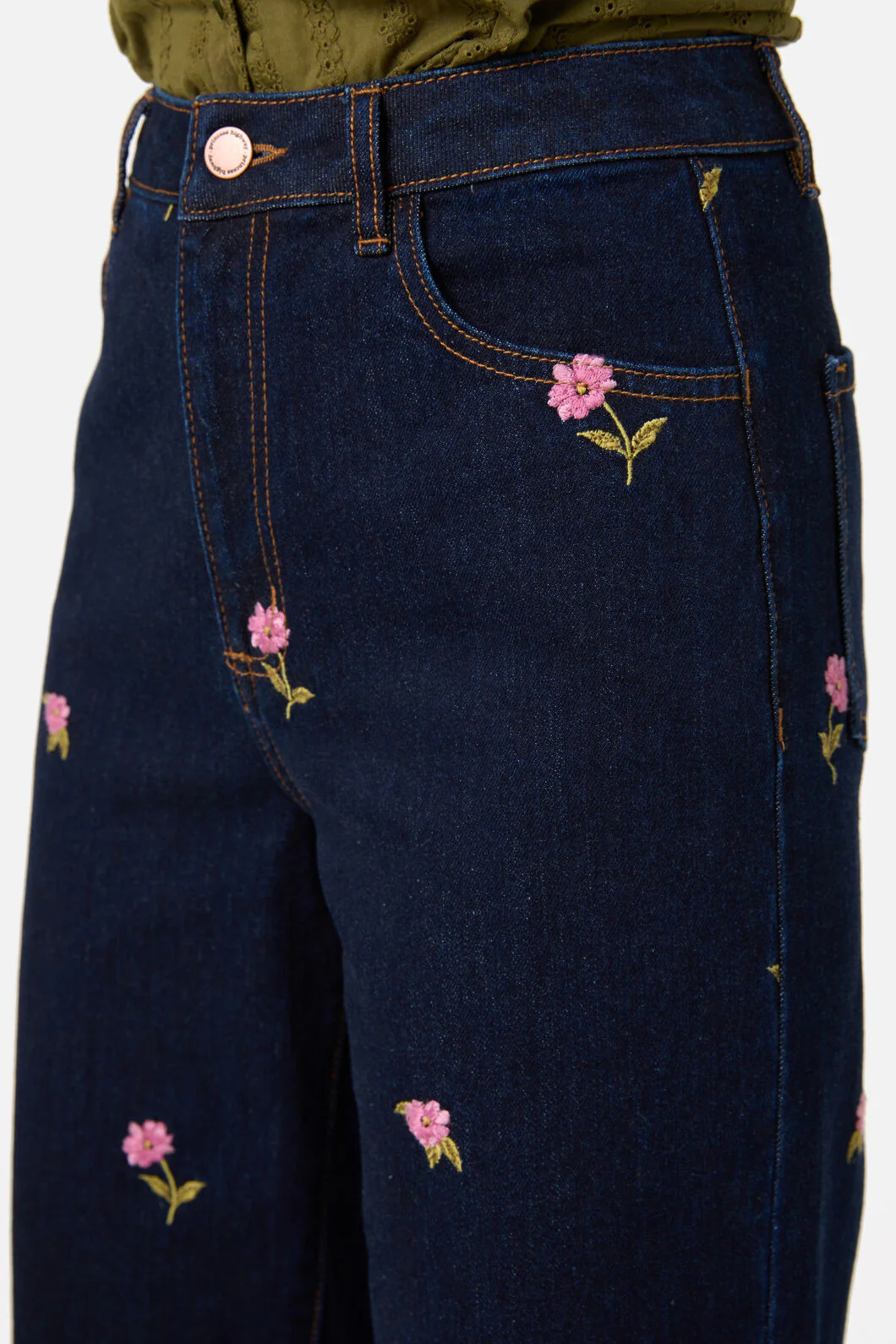 Ditsy Flower Embroidered Jean - Image 5