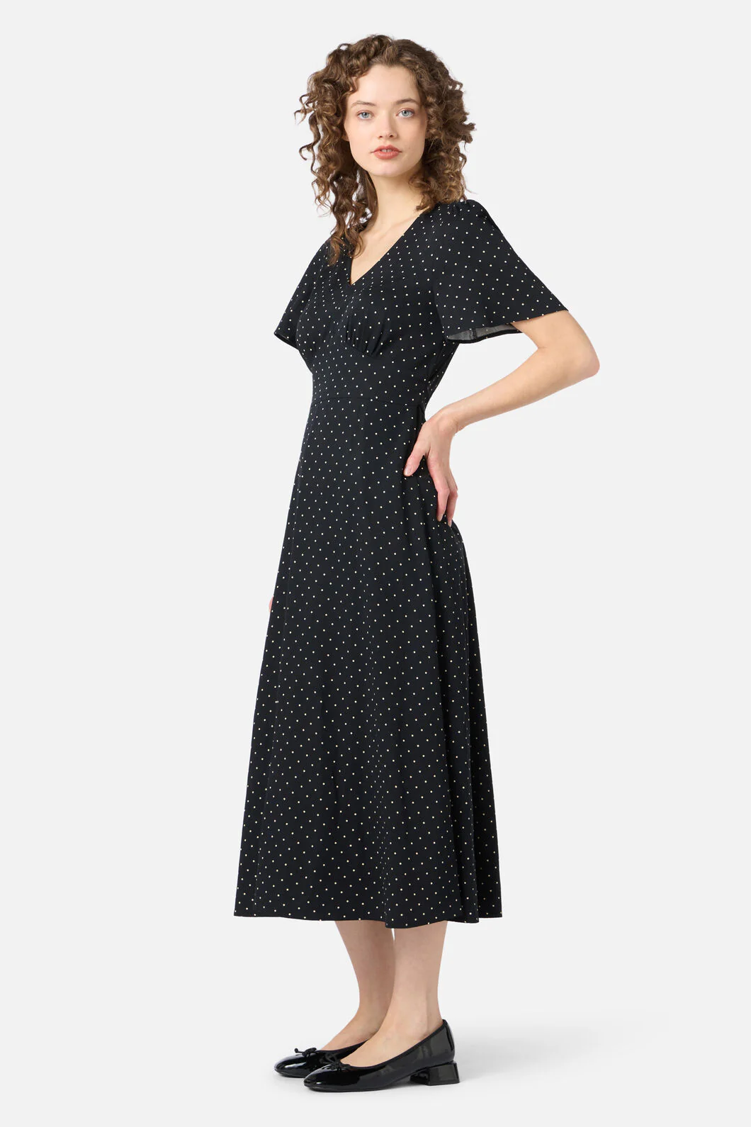 Dolly Spot Midi Dress - Image 4