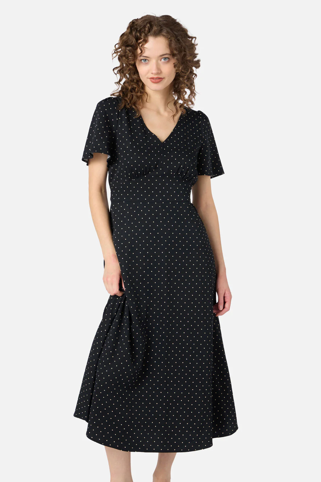 Dolly Spot Midi Dress - Image 6