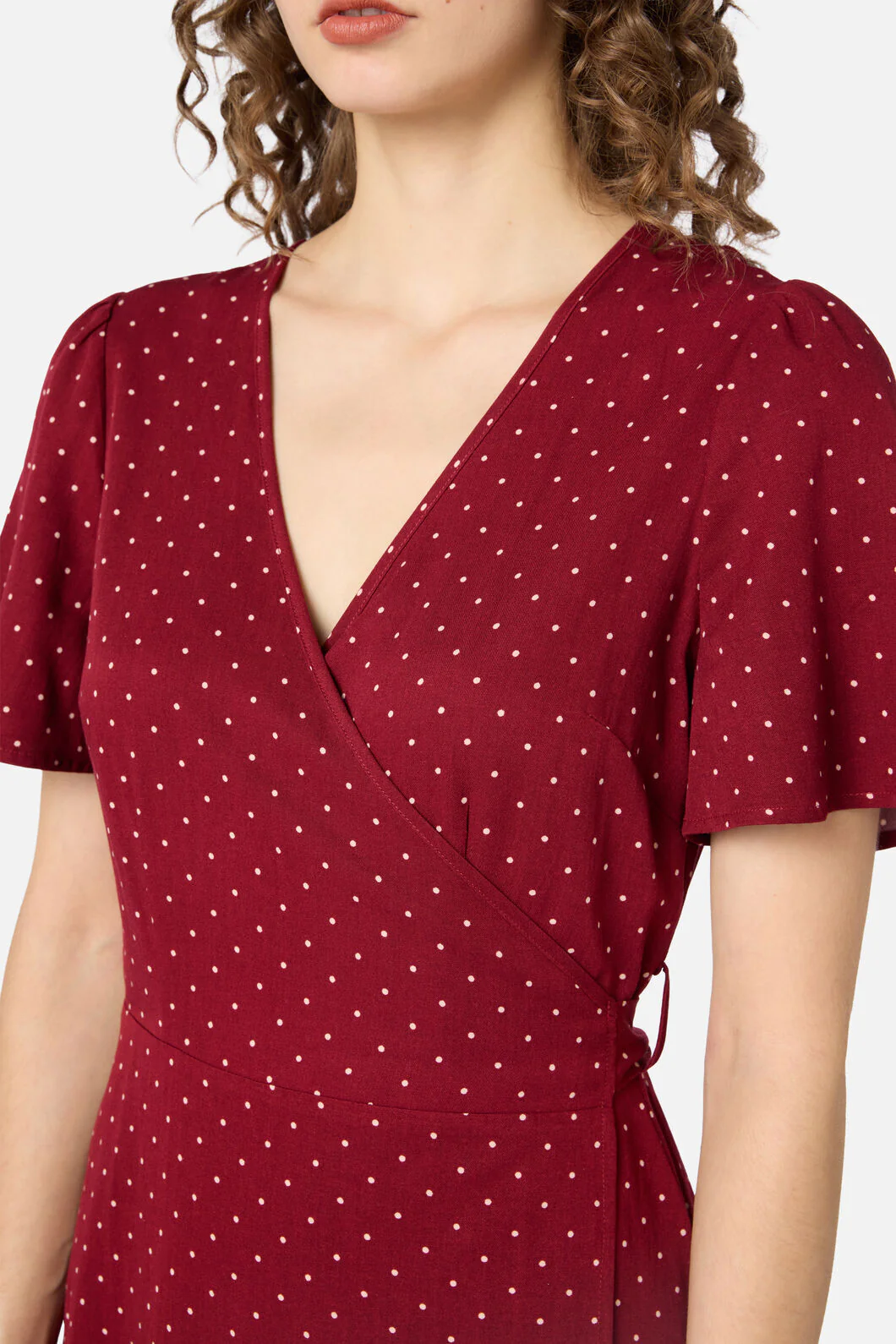 Dolly Spot Wrap Dress - Image 5