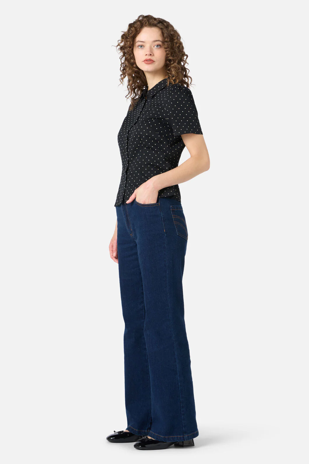 Dolly Spot Short Sleeve Blouse - Image 10