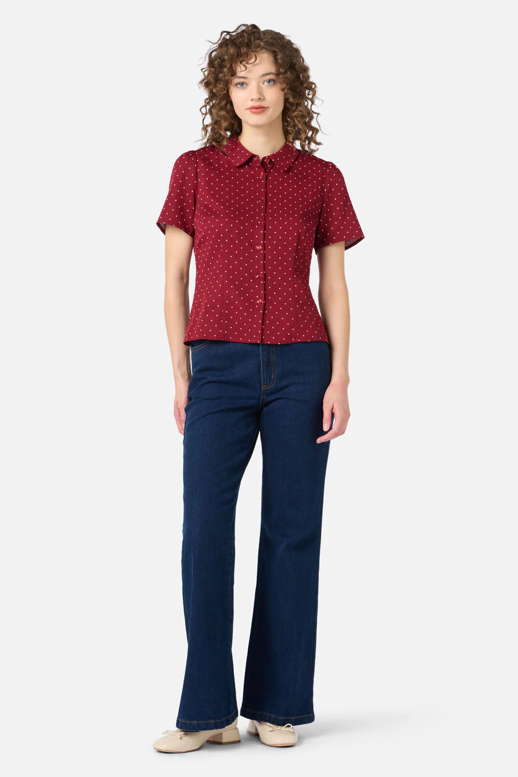 Dolly Spot Short Sleeve Blouse - Image 2