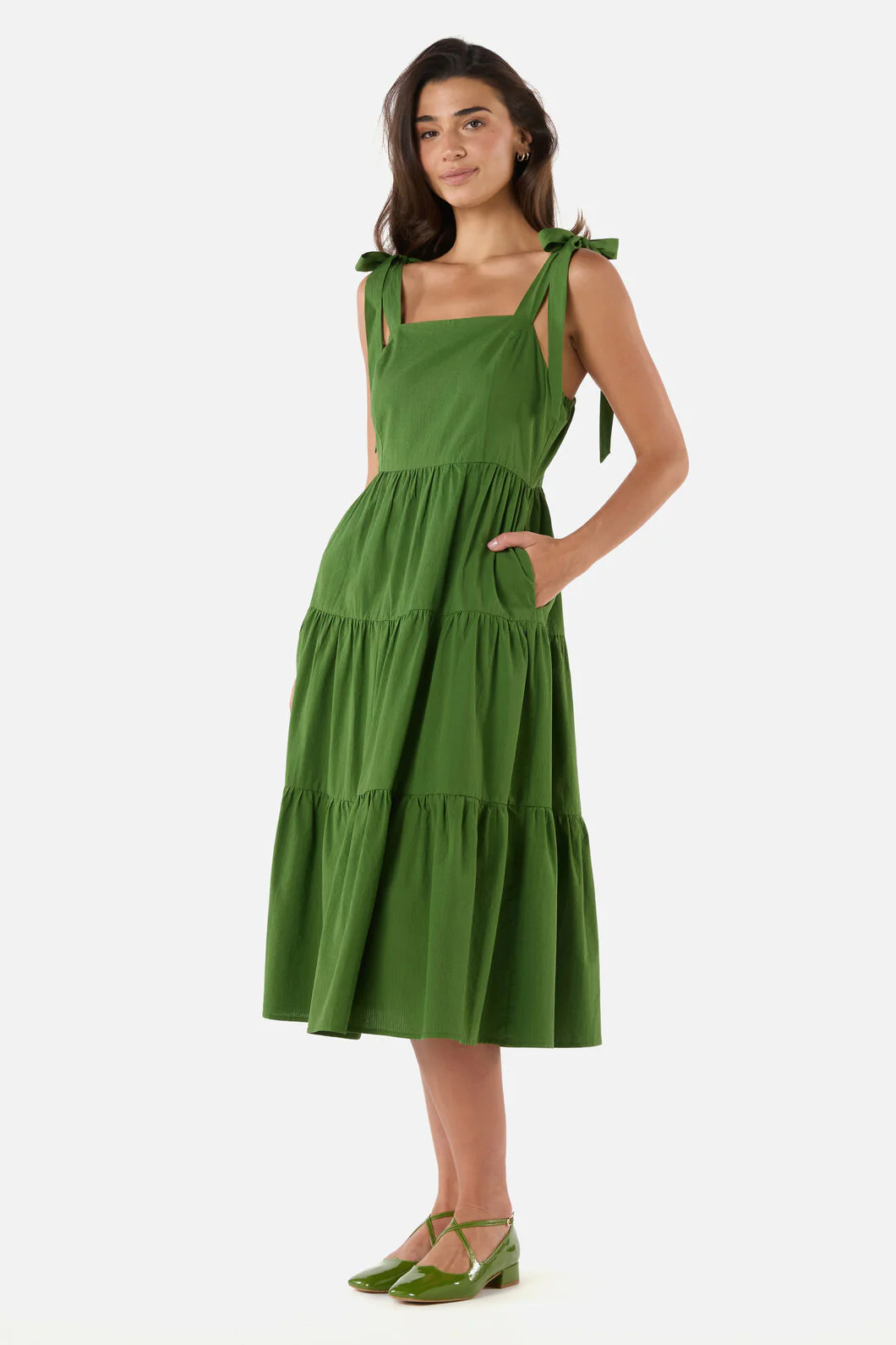 Donna Tiered Midi Dress - Image 3