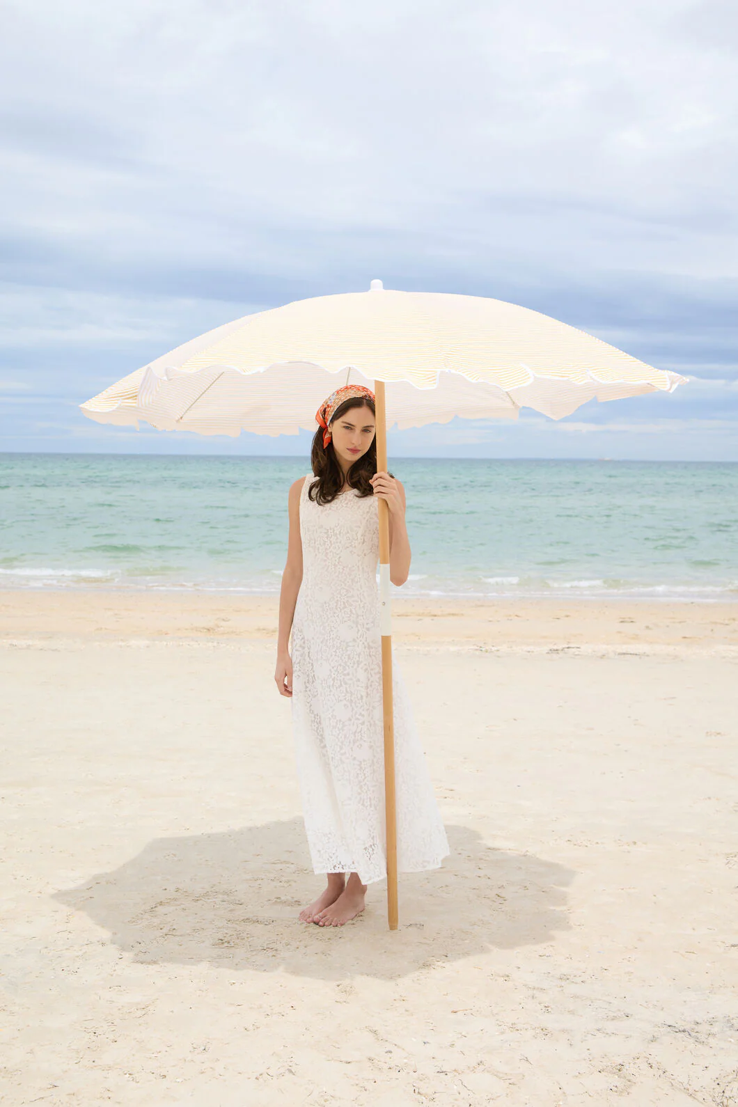 Dreamy White Lace Midi Dress - Image 4