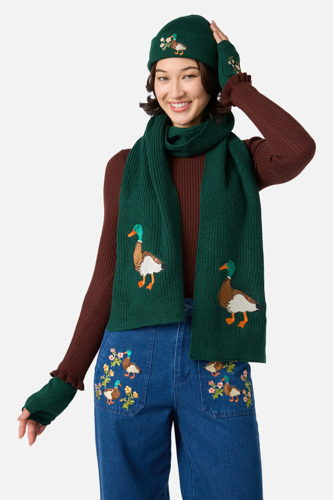 Duck Embroidered Beanie - Image 4