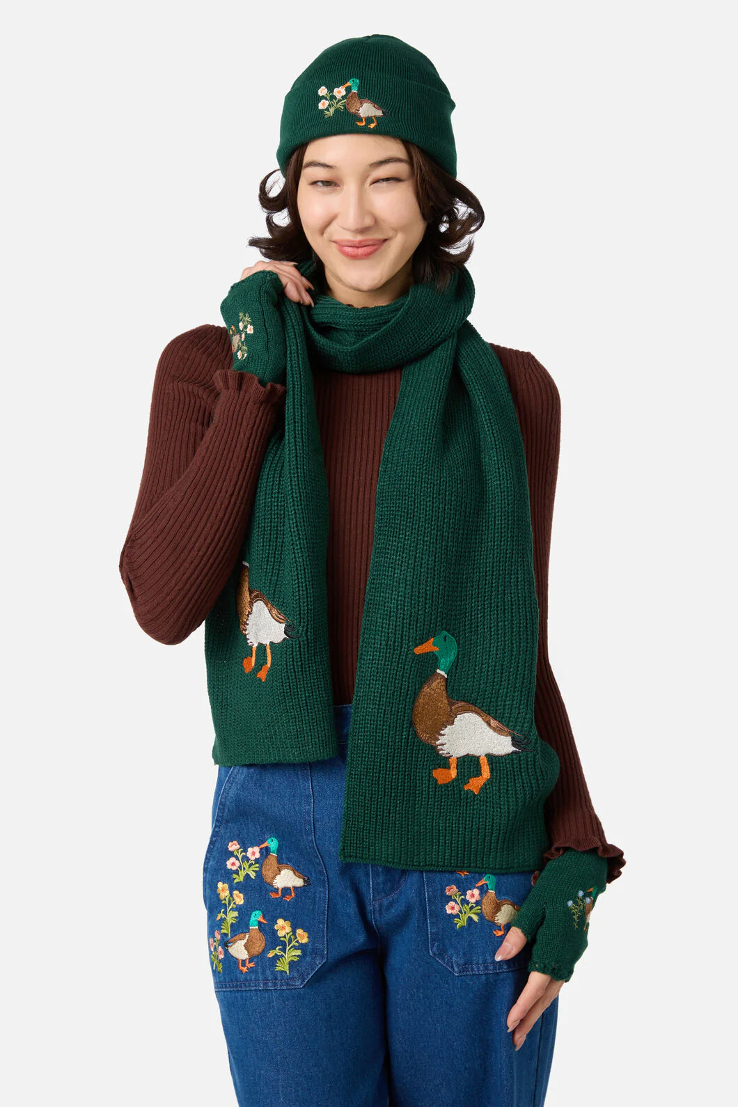 Duck Embroidered Beanie - Image 6