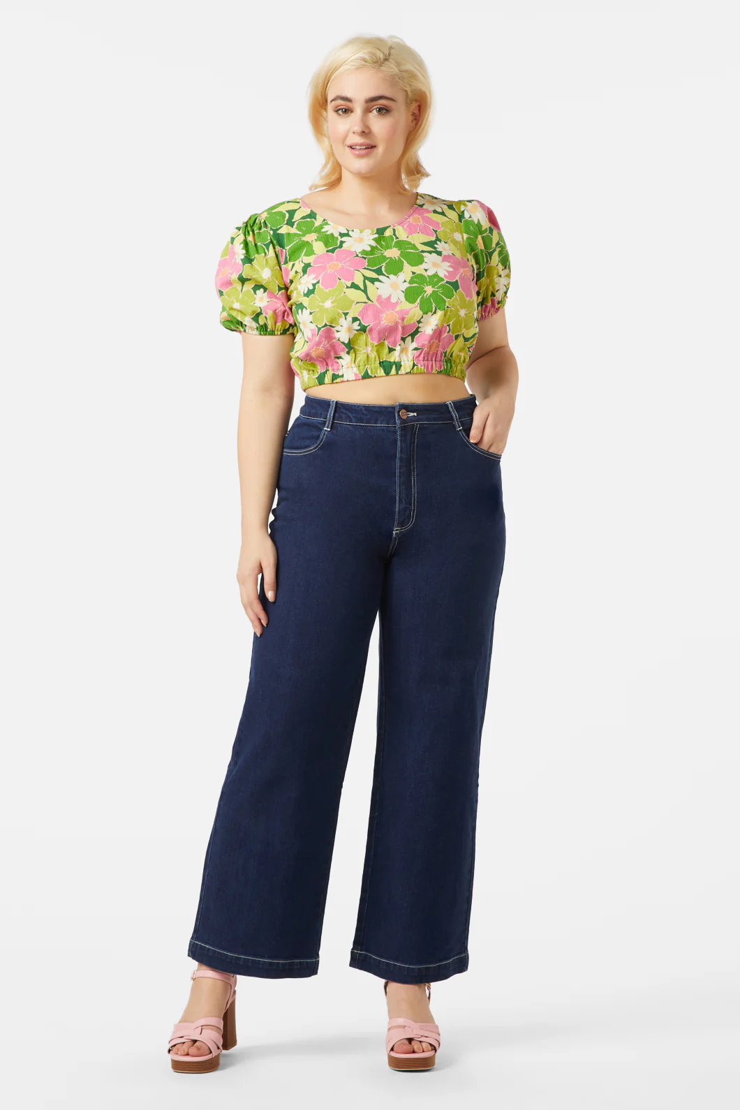 Edie Floral Cropped Top - Image 4