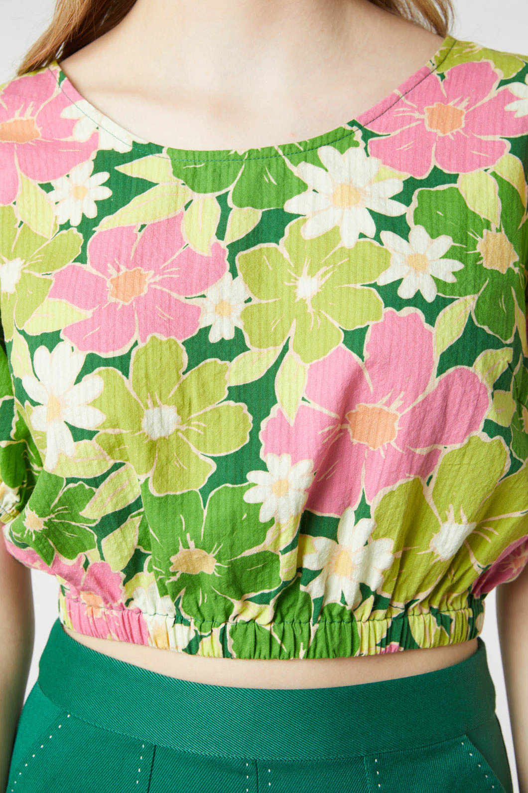 Edie Floral Cropped Top - Image 7