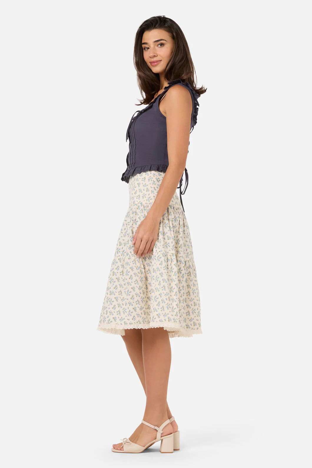 Elodie Ditsy Tiered Skirt - Image 3