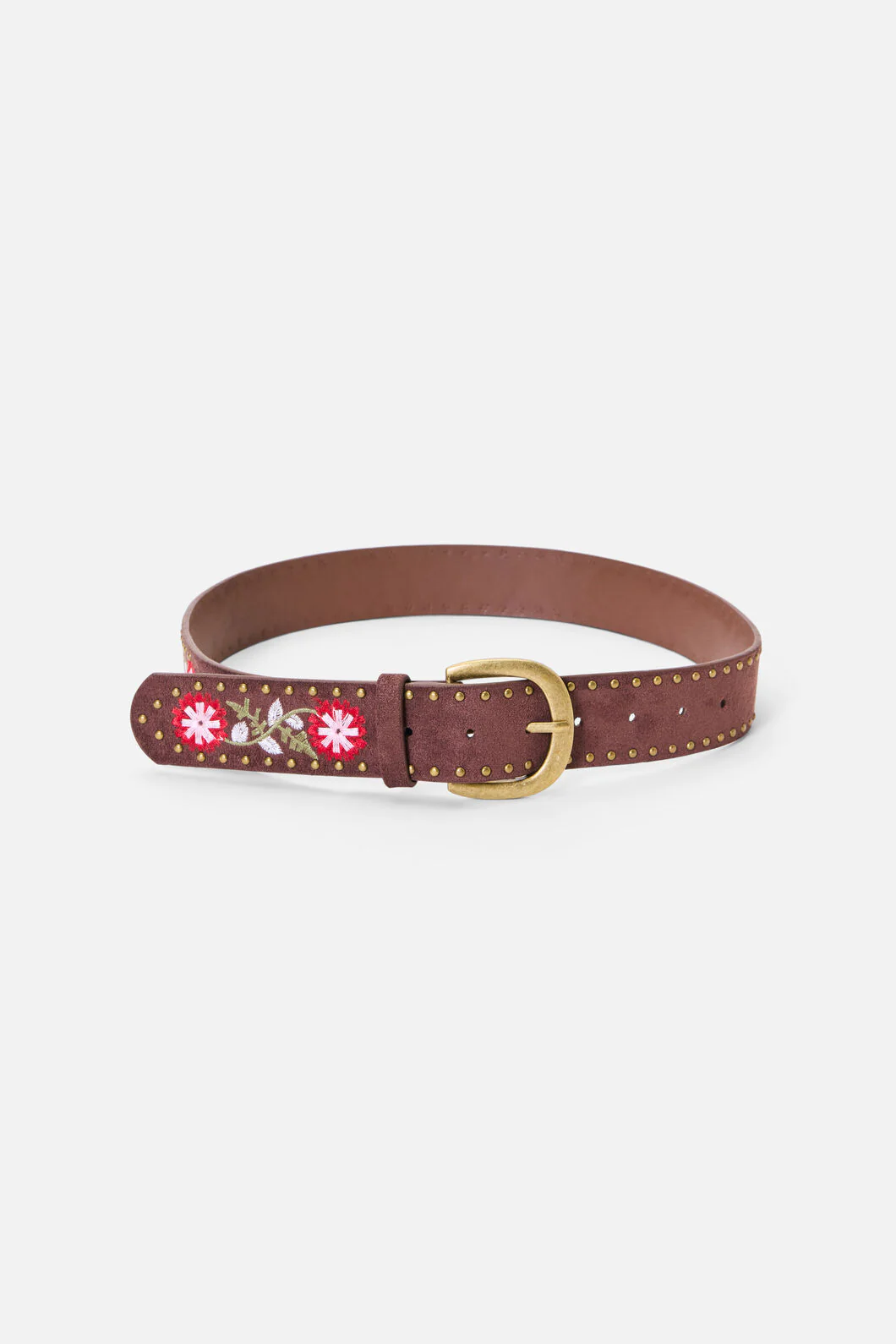 Embroidered Velvet Belt