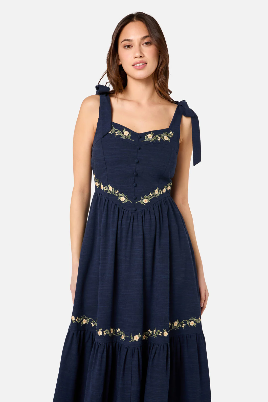 Esme Embroidered Midi Dress - Image 6