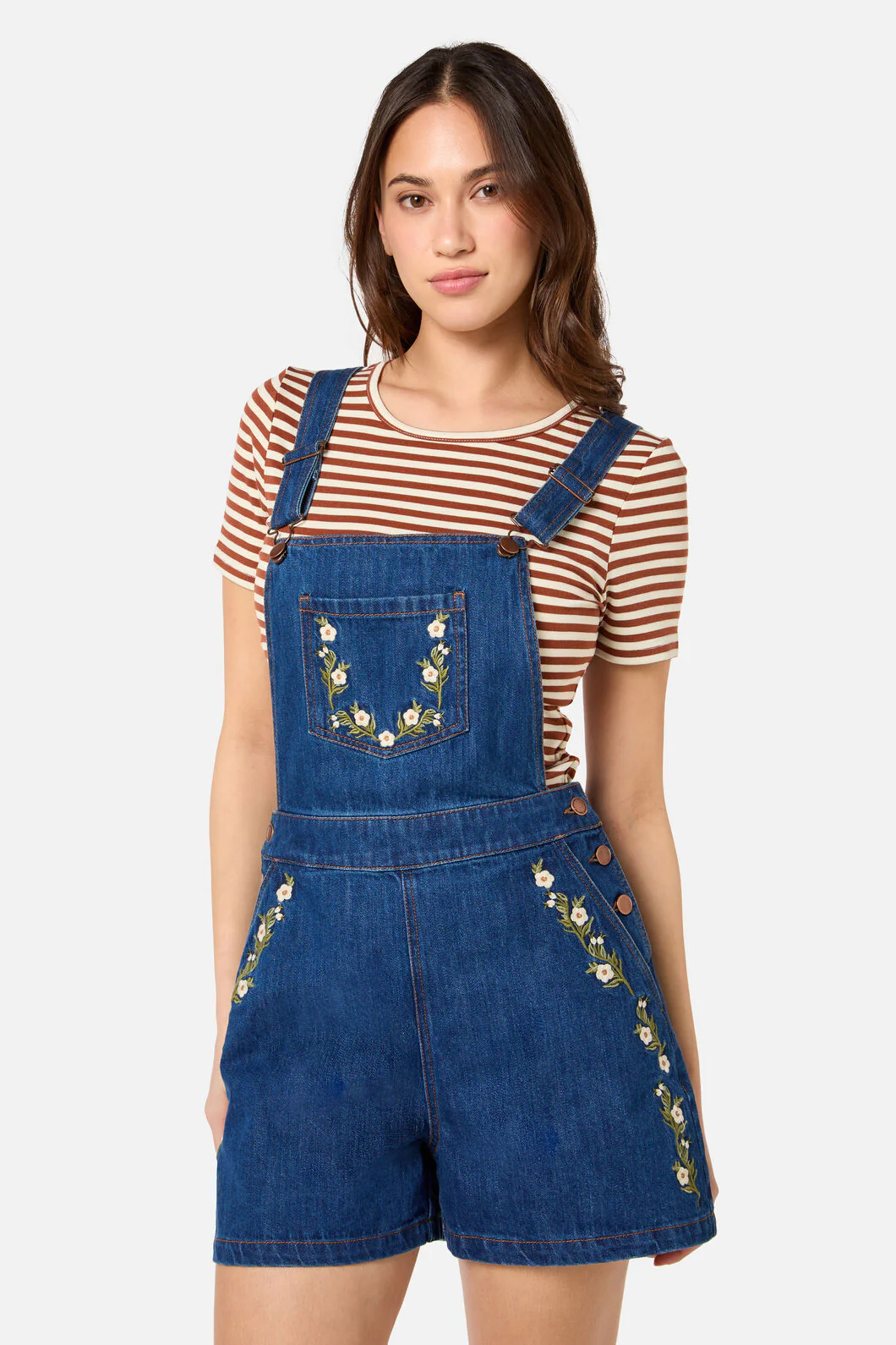 Esme Embroidered Short Overall - Image 4