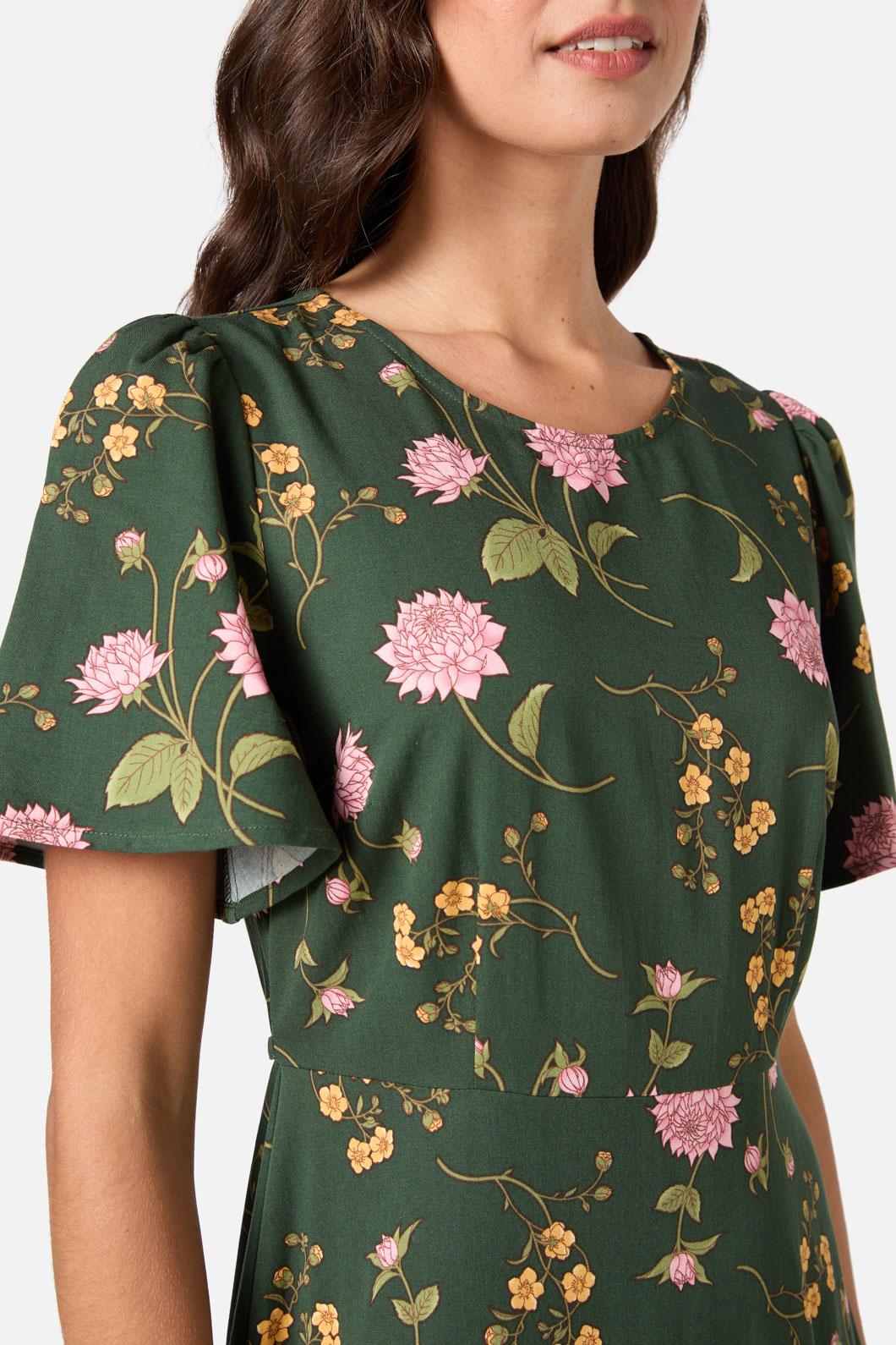 Esmerelda Floral Midi Dress - Image 5