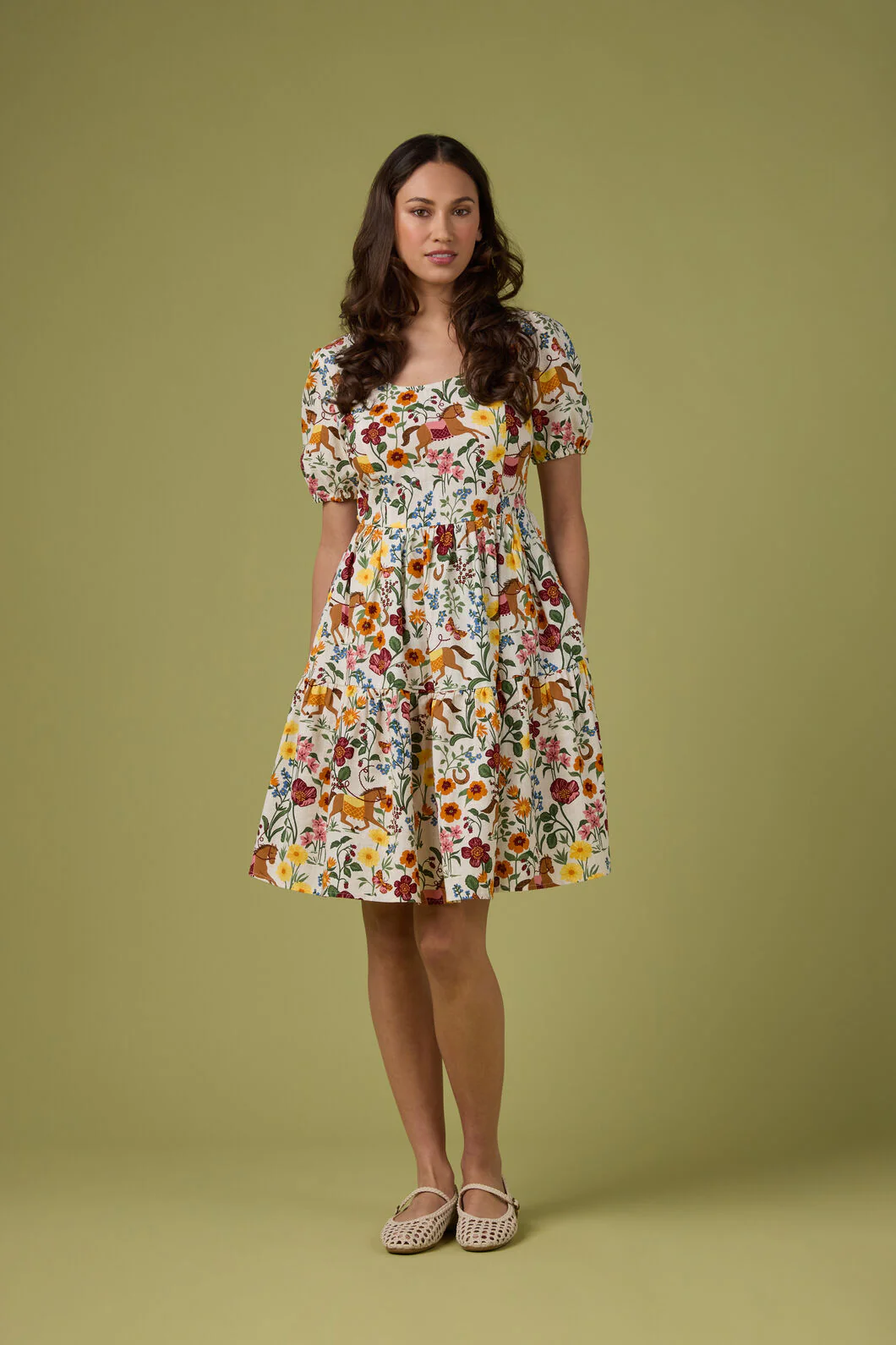 Fancy Horses Tiered Mini Dress - Image 3
