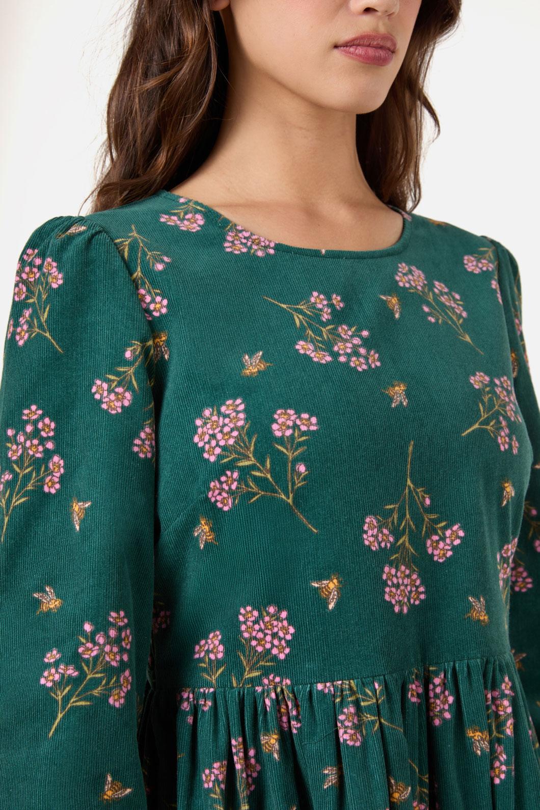 Flora Bee Cord Smock Dress - Image 5