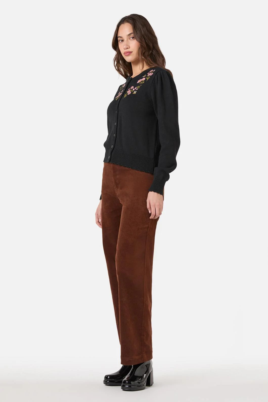 Flora Bee Embroidered Cardigan - Image 3