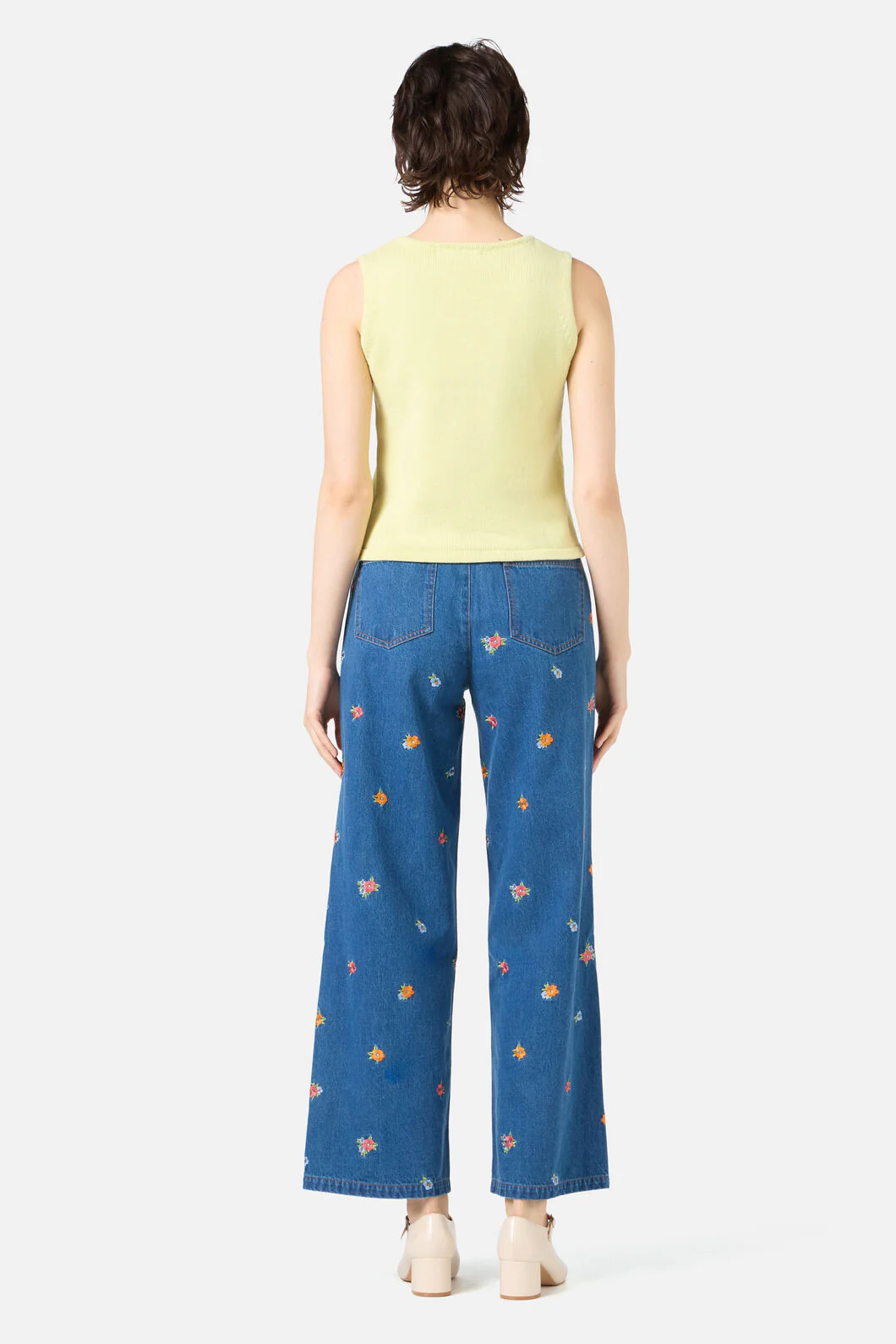 Floral Embroidered Knit Tank - Image 5