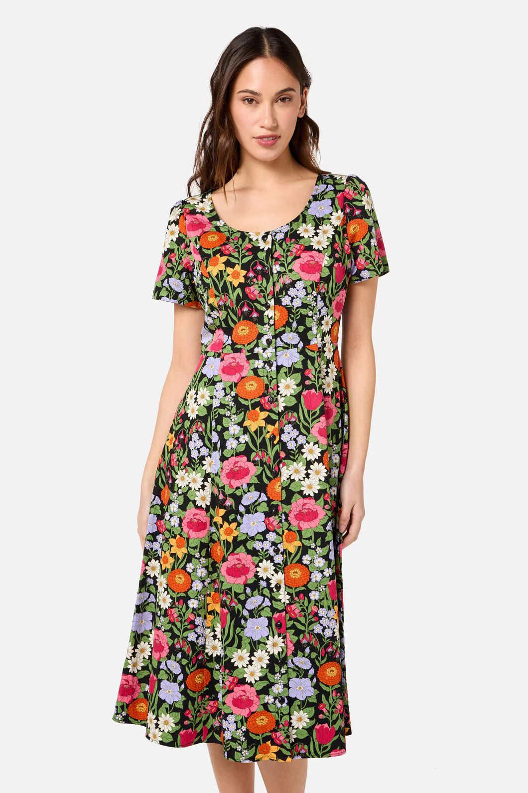 Floral Field Midi Dress - Image 3